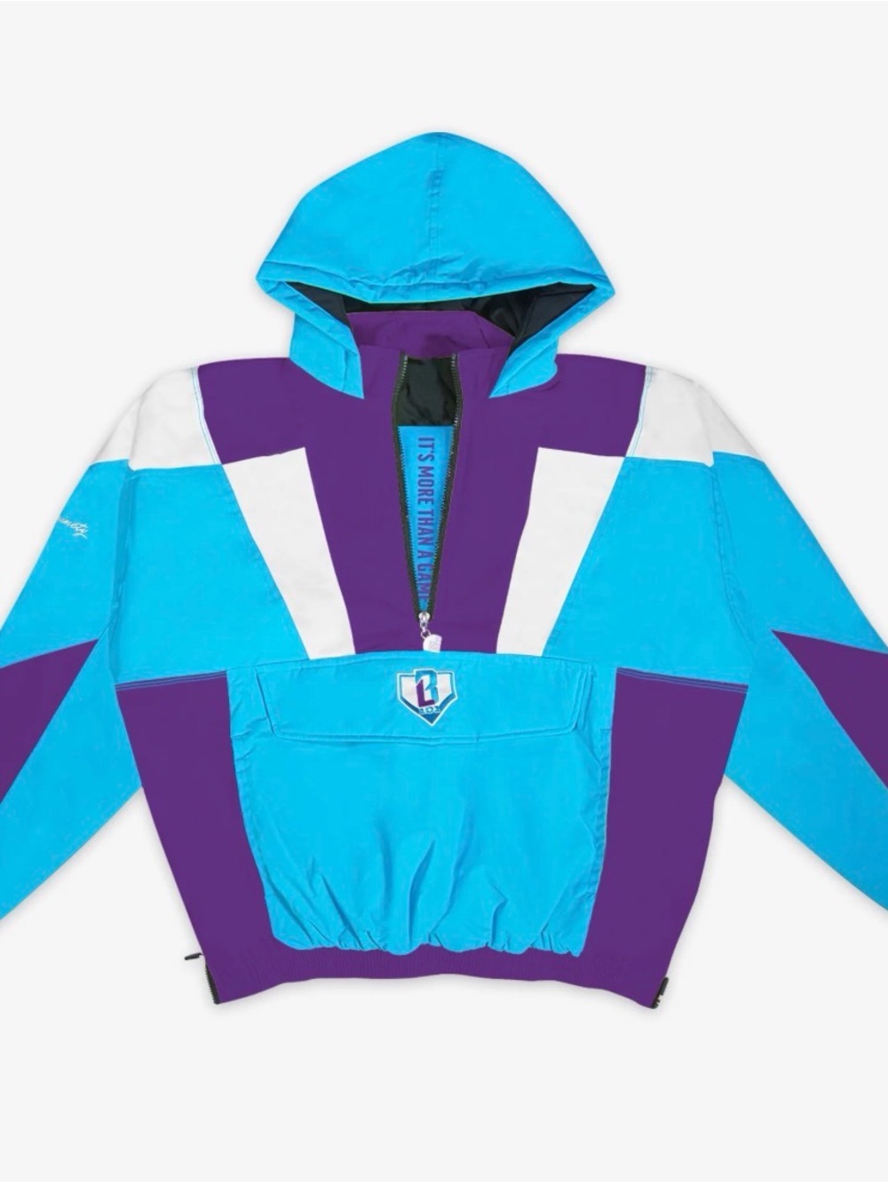 Baseball Lifestyle 101 Colorblock Windbreaker Jacket Turquoise & Purple YM